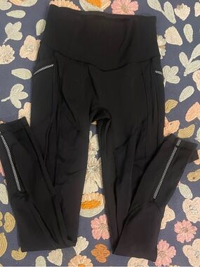 lululemon athletica Black High-Rise Leggings with Reflective Dots